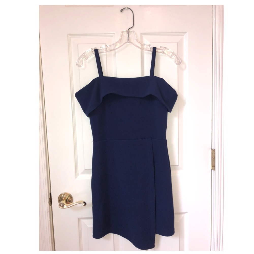 Navy envelope dress